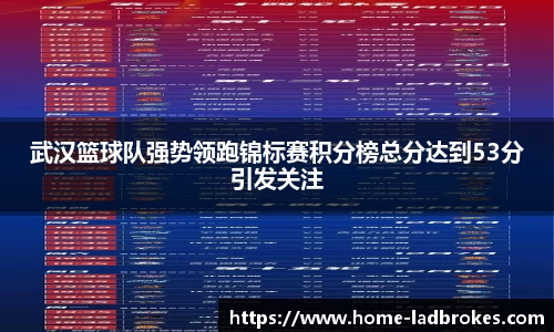武汉篮球队强势领跑锦标赛积分榜总分达到53分引发关注